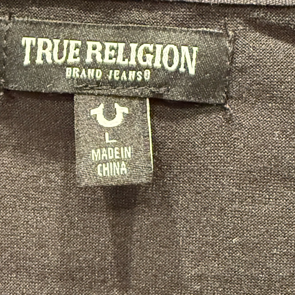 True Religion NWT Black Long Sleeve Brushed Jersey Pajama Jogger Set (0691) - Picture 5 of 13